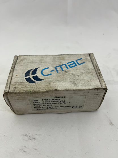 C-mac FP34-400-99-31 3-Phase Voltage & Sequence Monitoring Relay 400VAC New