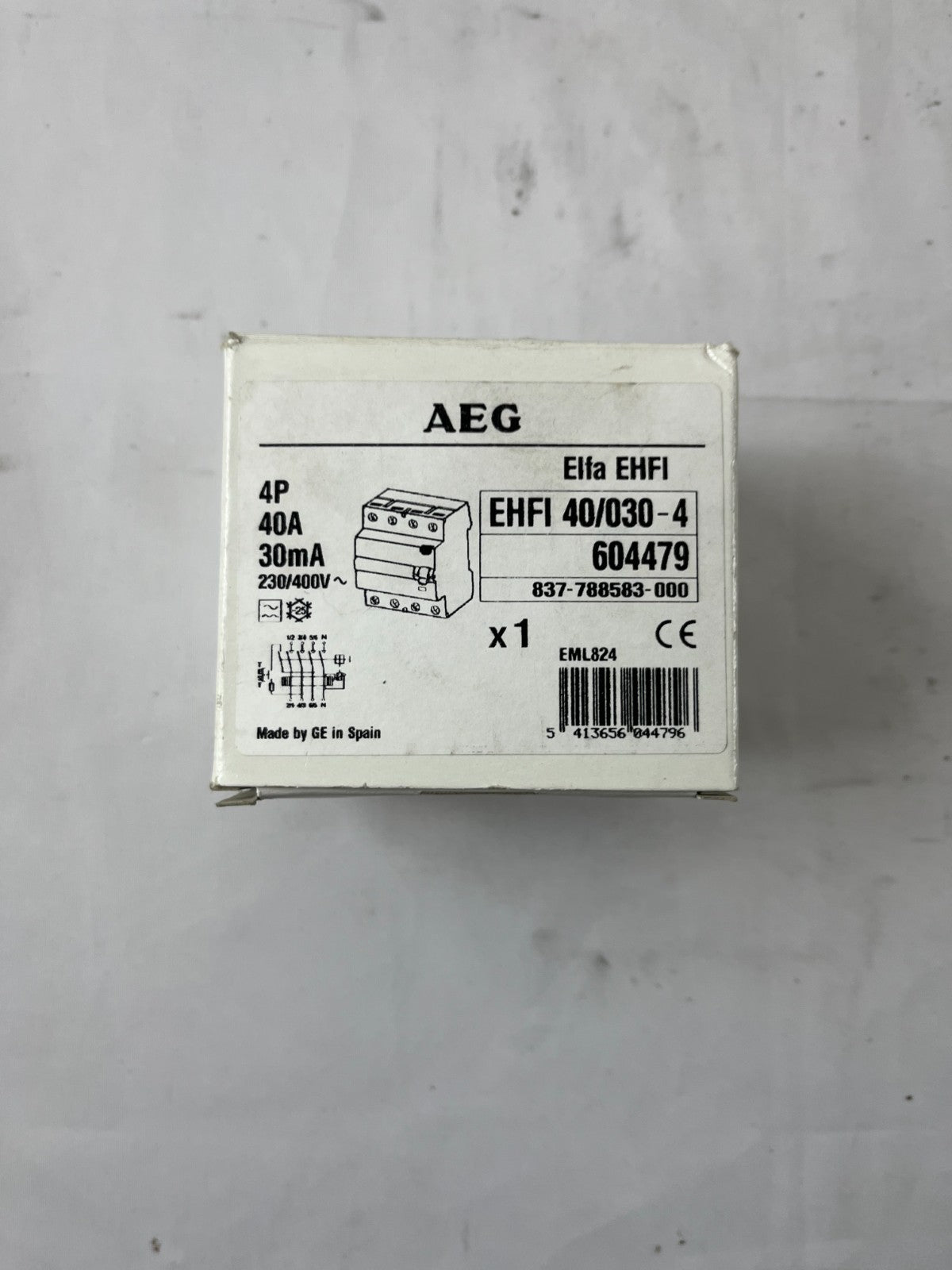 AEG EHFI 40/030-4 4P 40A 30mA RCD Residual Current Device New Spare Unit