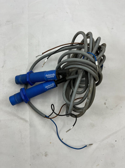 2x Electromatic EI1808NPOP Inductive Proximity Sensors M18 8mm DC 10-40V NPN