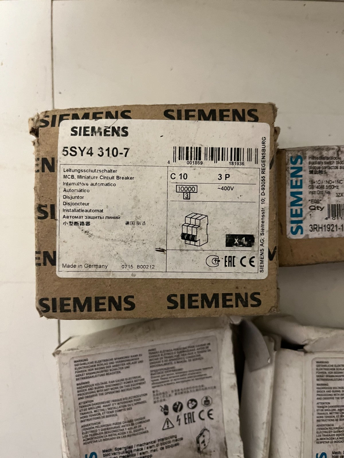 Siemens Industrial Automation Bundle – 7 pcs – New Open Box - Breakers Blocks