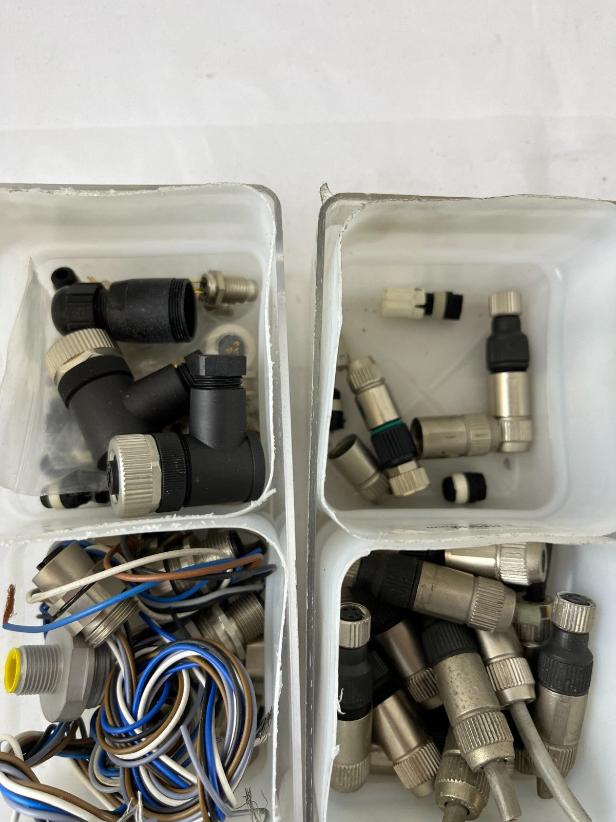 Industrial Connector Lot M12 M8 Sensor Plugs Cables Pneumatic Fittings Mix Spare