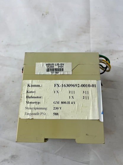 ABUS LIS-SV Load Monitoring Controller Hoist Crane Control Module 230V Used
