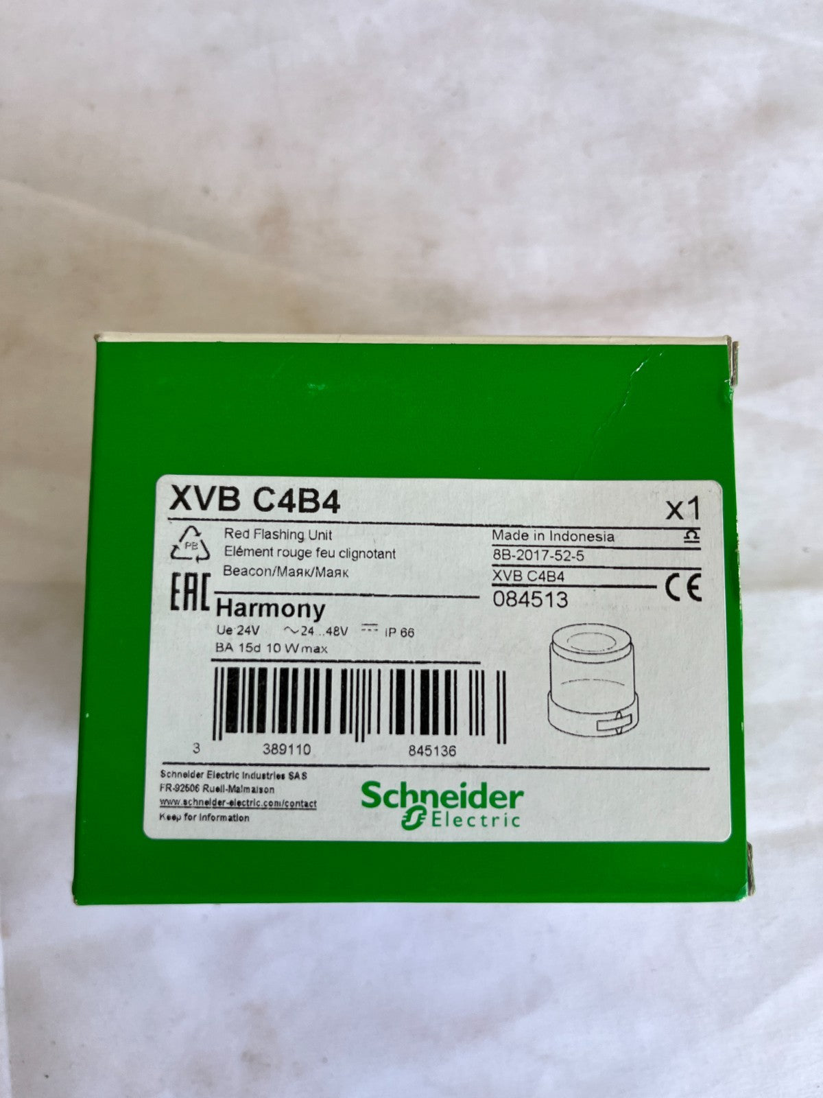Schneider Electric XVB C4B4 Harmony Red Flashing Unit 24-48V IP66 New Spare Unit
