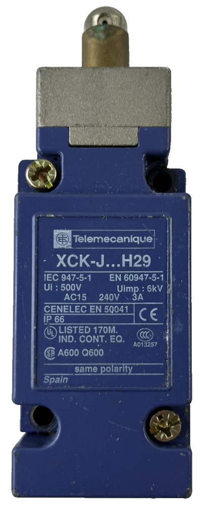 Telemecanique XCK-J H29 Limit Switch with ZCK-E67 Roller Plunger Head 240V 3A