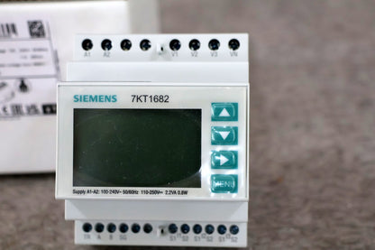 Siemens 7KT1682 PAC1600 3‑Phase Digital Multimeter RS485 LCD DIN Rail New Unit