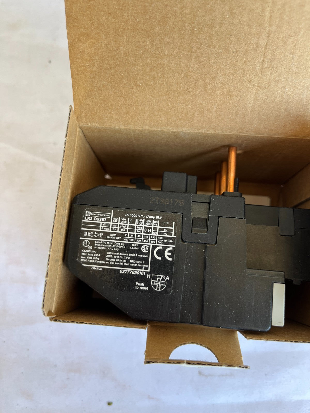 Telemecanique LR2 D3357 Thermal Overload Relay 37-50A New Spare Unit