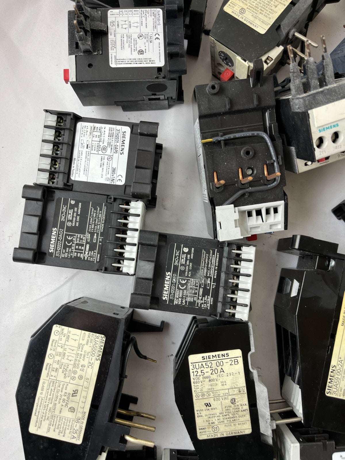 Siemens 3UA Series Thermal Overload Relay Mixed Lot Approx 30pcs Used Spares