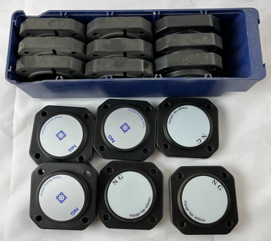NG Flange Housing Ø25 mm F4 4-Bolt Plastic Bearing Covers Lot of 15 Used Spares