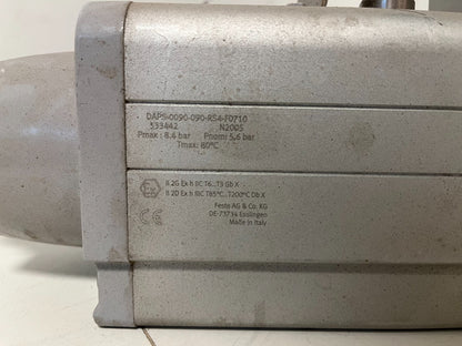 Festo VZBA-2"VW-63-T-22-F0507-V4V4T-P590-R-90-4-C + SRCC-C-63-YR90-MW Positioner
