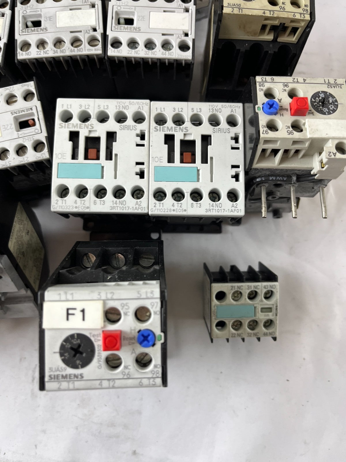 Siemens 3UA Series Thermal Overload Relay Mixed Lot Approx 30pcs Used Spares