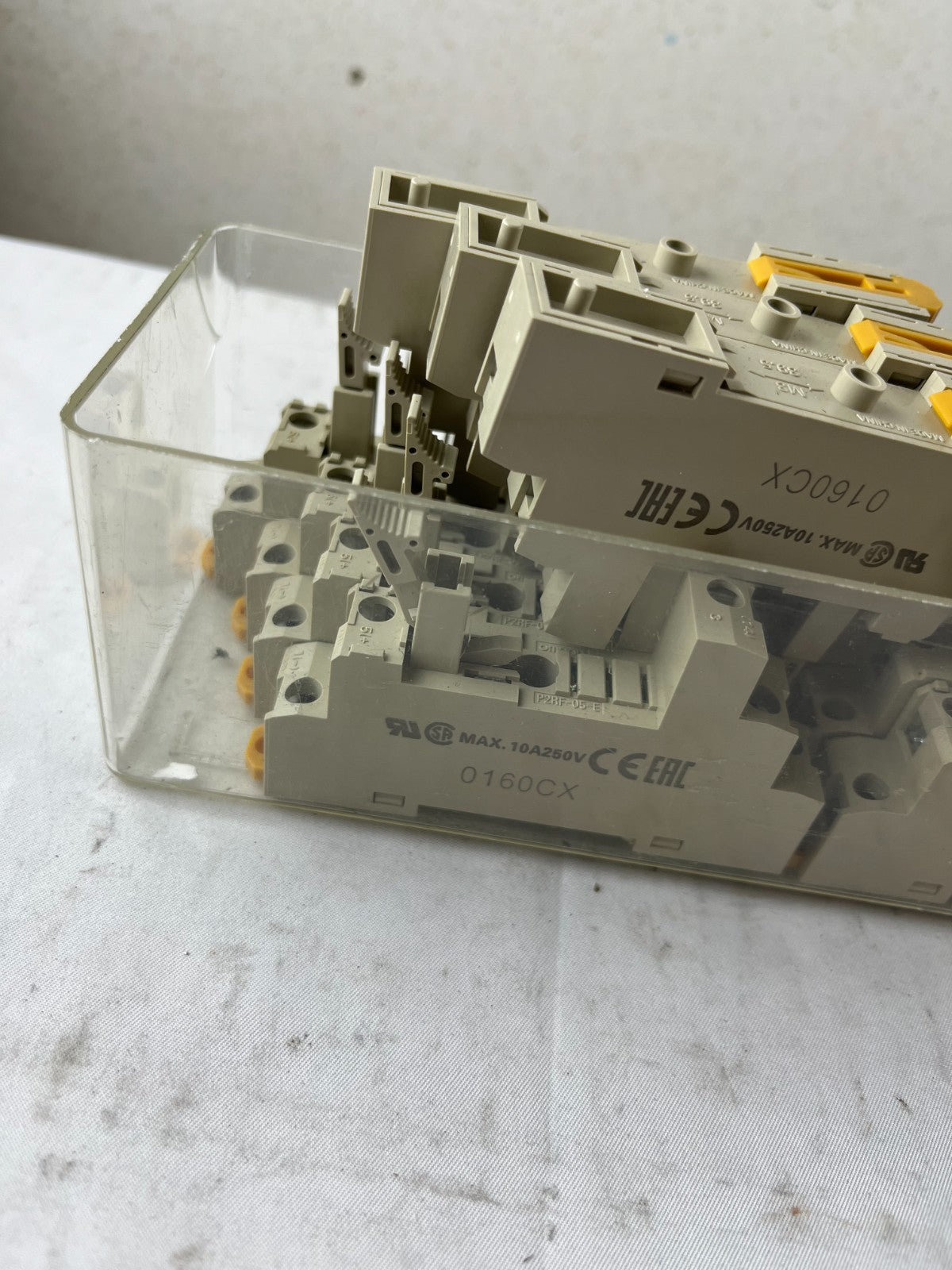 Omron P2RF-05-E Relay Socket Lot DIN Rail 5-Pin Base Industrial Used Spare Units