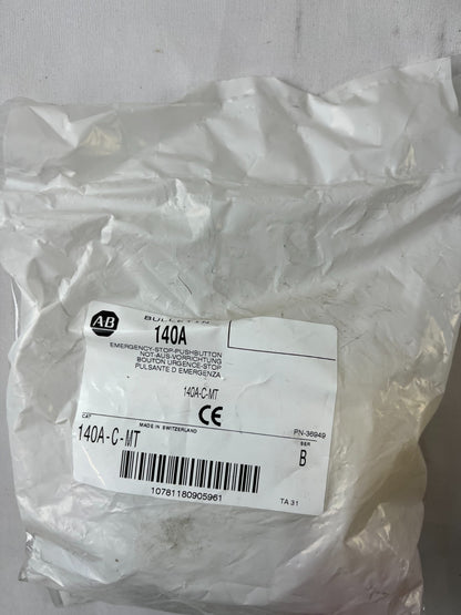 Allen-Bradley 140A-C-MT Emergency Stop Push Button Twist Release New Spare Unit