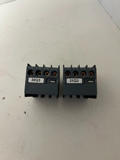 Lot 2 Siemens 3RH2911-1LA11 Auxiliary Contact Block 2NO 2NC for 3RT2 Used Spares