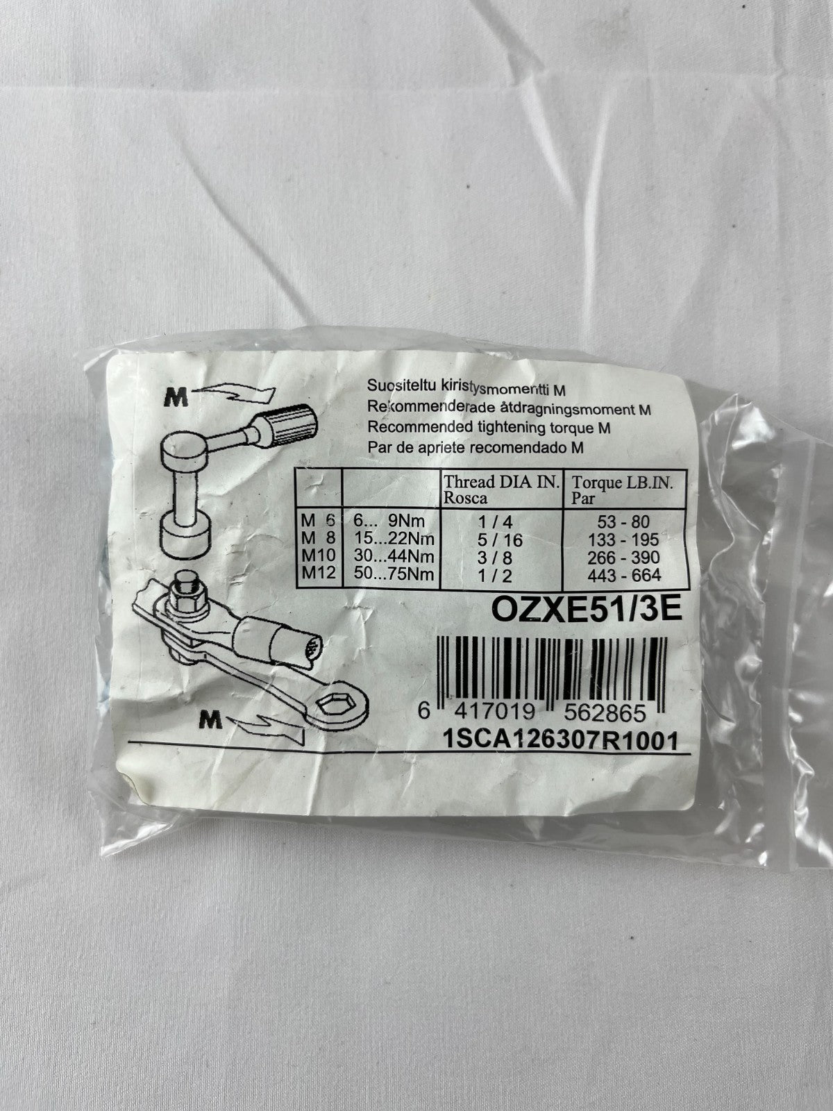 ABB OZXE51/3E Mounting Hardware Kit 1SCA126307R1001 Switch Disconnector NEW