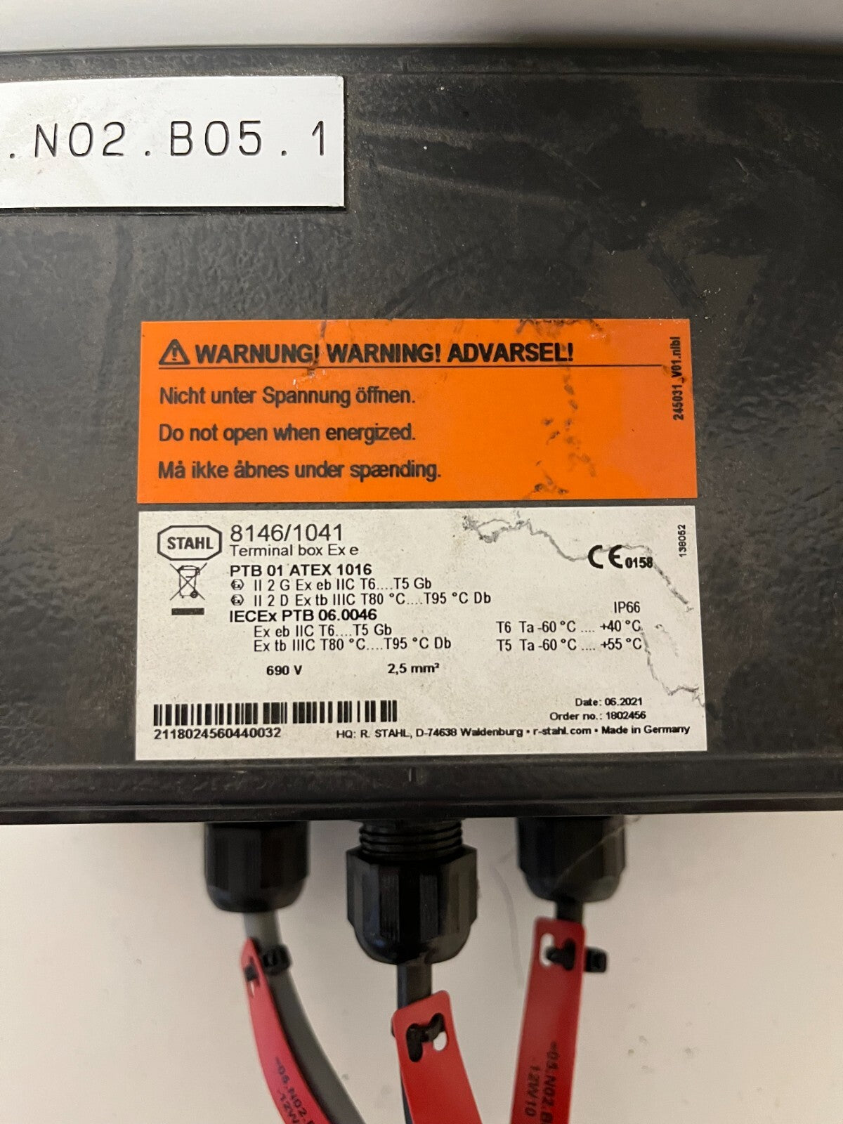 R. STAHL 8146/1041 Explosion-Proof ATEX Terminal Box 690V AC IP66