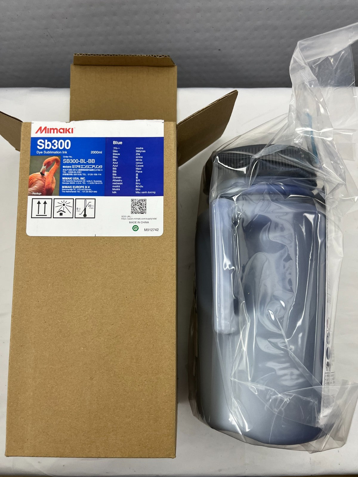 Mimaki Sb300-BL-BB Blue Dye Sublimation Ink 2000ml Genuine Sealed, Exp 09/2025