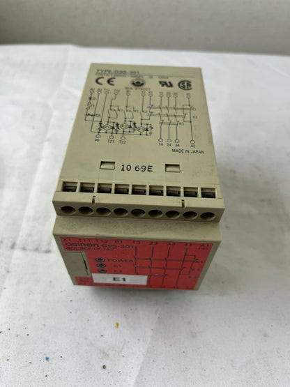 Omron G9S-301 DC24 Safety Relay Unit 3PST-NO 24V DC USED Spare Part