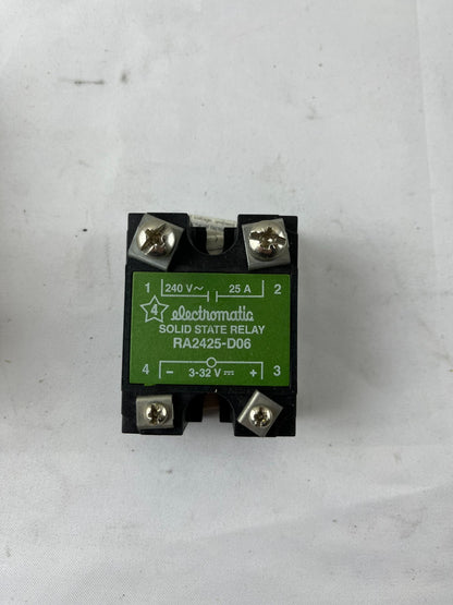 Carlo Gavazzi RA2425-D06 / Electromatic SSR, 1-Phase, 25A 24–280VAC Load NEW