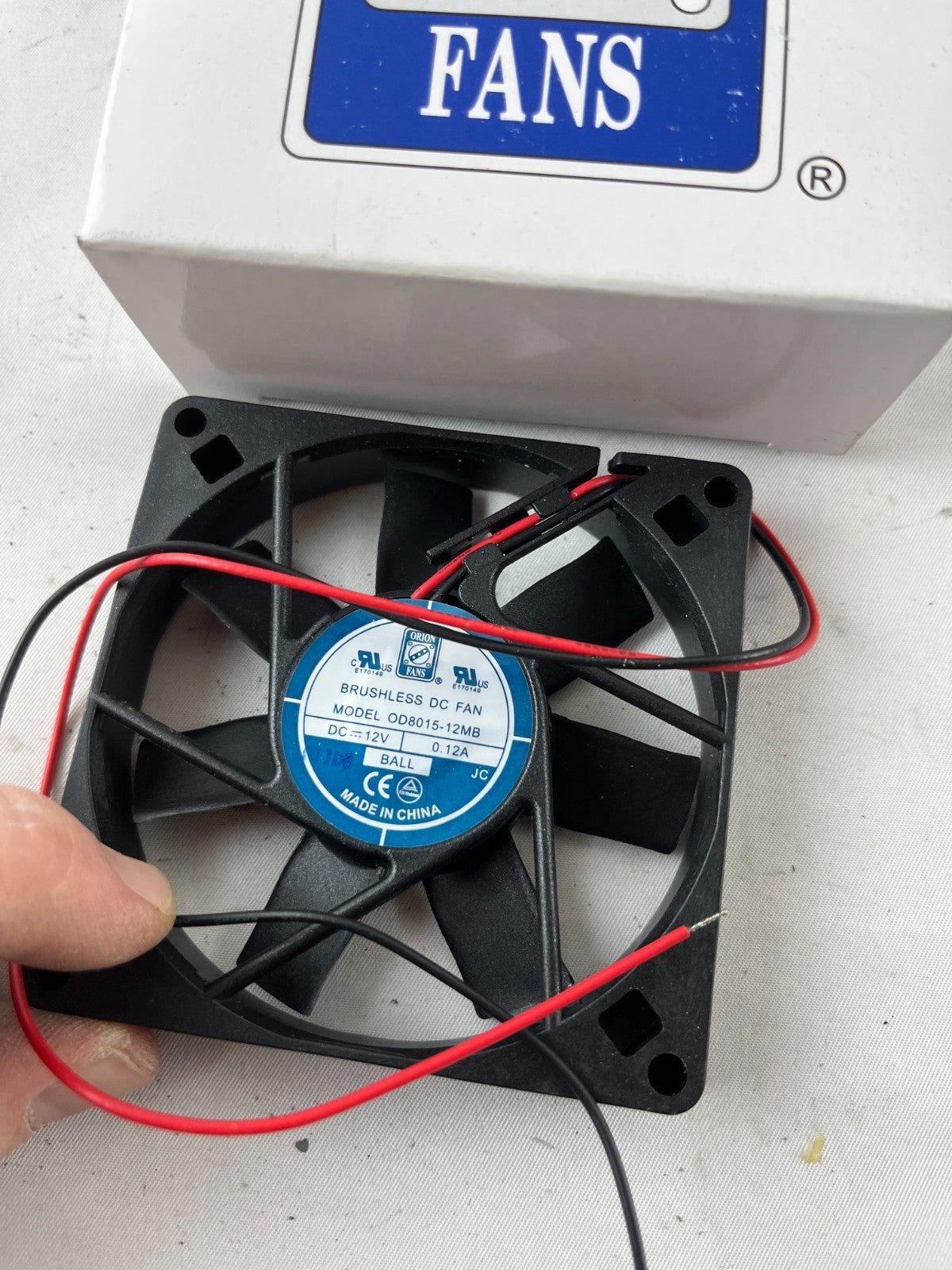 Orion OD8015-12MB Brushless DC Cooling Fan 12V 0.12A Ball Bearing New Spare