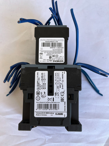 Siemens 3RH2140-2FB40 Contactor Relay 4NO 24V DC Coil With Pre-Wiring Used