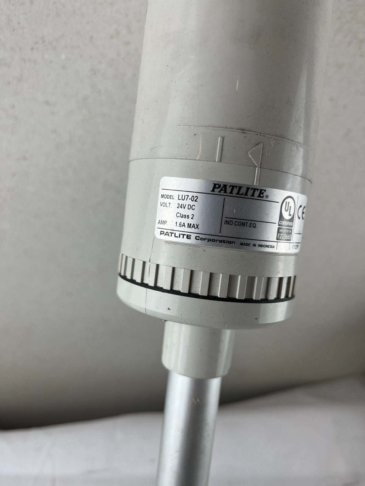 Patlite LU7-02 LED Signal Tower Light Red 24V DC Pole Mount UL CE NEW IP65