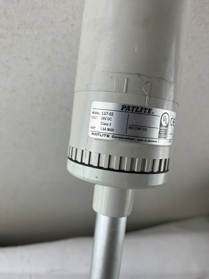 Patlite LU7-02 LED Signal Tower Light Red 24V DC Pole Mount UL CE NEW IP65