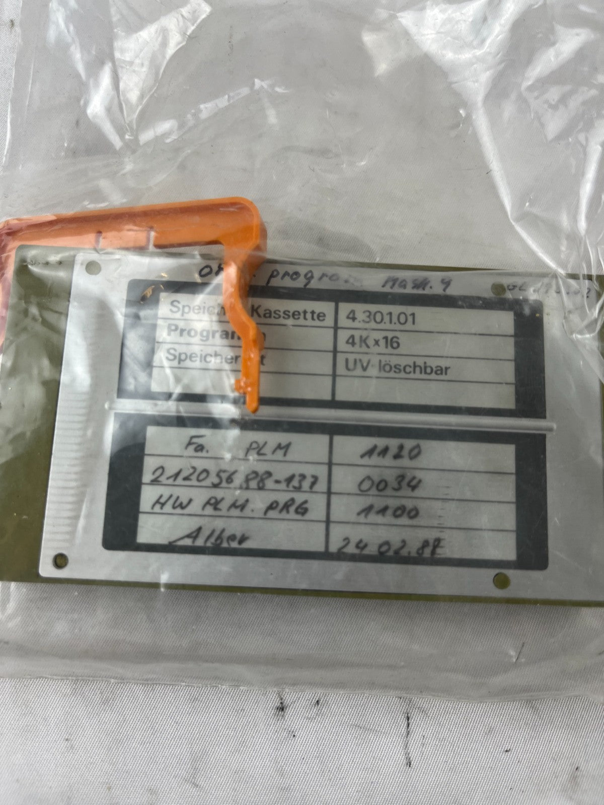 Schleicher Electronic 4.30.1.01 4Kx16 Speicher‑Kassette UV‑löschbar Program