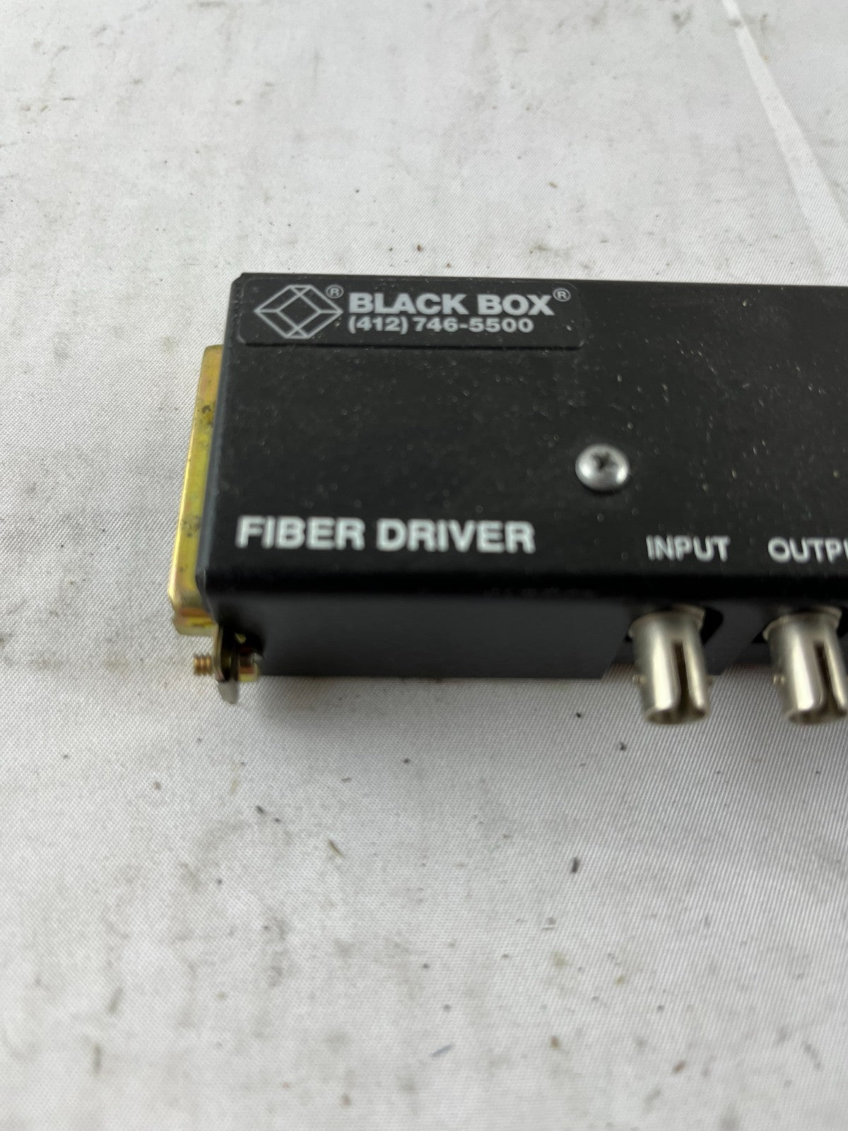 Black Box MD940A Fiber Driver RS‑232 to ST Multimode, DB25, Used Working