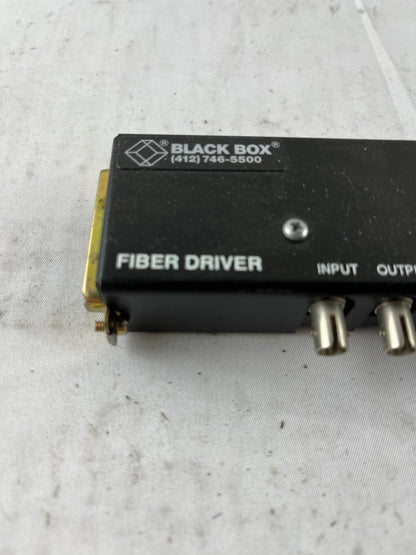 Black Box MD940A Fiber Driver RS‑232 to ST Multimode, DB25, Used Working