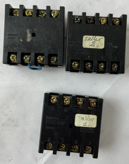 Omron P3G-08 Relay Socket 8-Pin Panel Mount Screw Terminal Lot 3pcs Spare Units