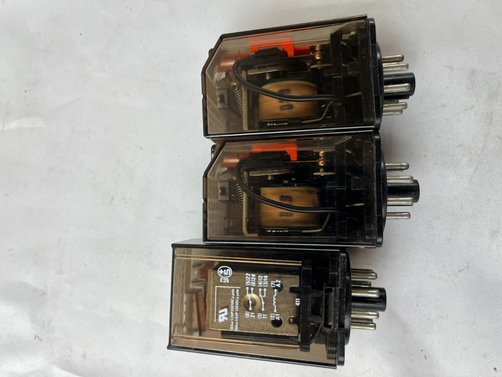 Schrack MR206024 Multimode Relay 24V AC 10A Octal – Lot of 3 Used Spare Units