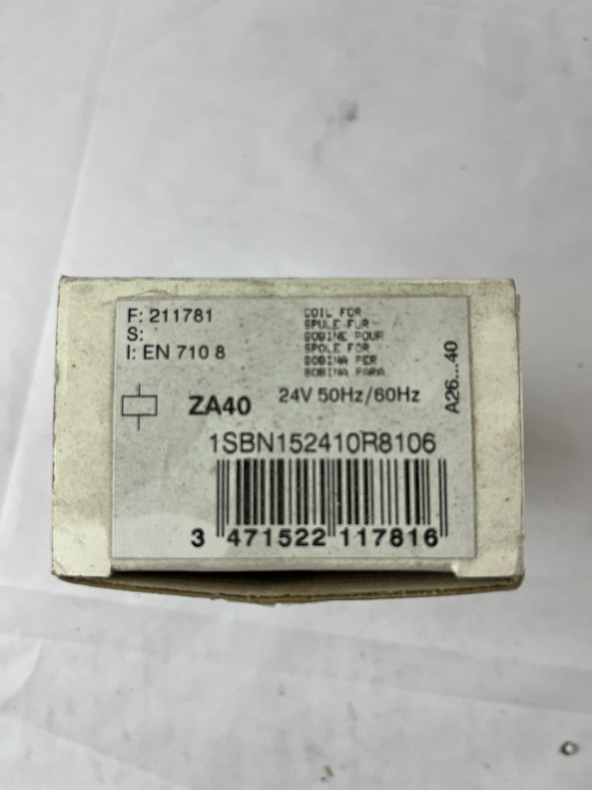 ABB ZA40-81 1SBN152410R8106 Contactor Coil 24 V AC 50/60 Hz R81 for A26 A40 NOS