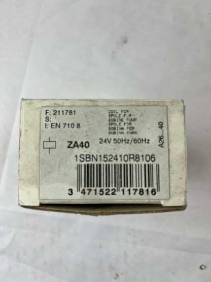 ABB ZA40-81 1SBN152410R8106 Contactor Coil 24 V AC 50/60 Hz R81 for A26 A40 NOS