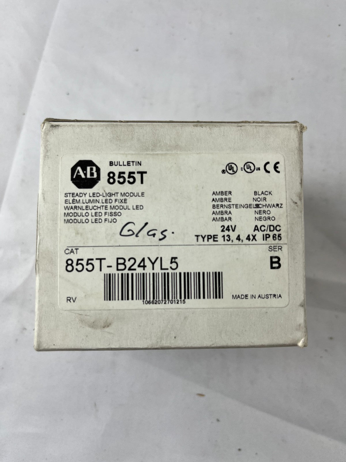 Allen Bradley 855T-B24YL5 Amber Steady LED Stack Light Module 24 V AC/DC 70 mm