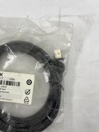 SICK 6042517 USB2.0 Cable A to Mini B 5-Pin 3m Enhanced Black NEW Sealed