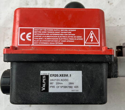 Valpes ER20.X53M.1 Electric Valve Actuator 24V/12V AC/DC 20Nm IP65 Used Spare