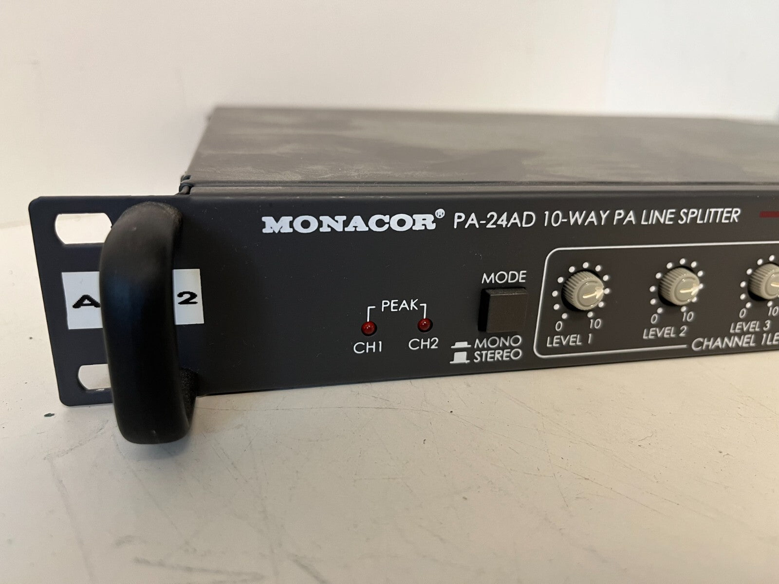 Monacor PA-24AD 10-Way PA Line Splitter Rackmount - Tested & Working