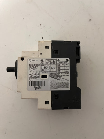 Schneider Telemecanique GV2P05 0.63–1A Motor Circuit Breaker with VU05 IEA02