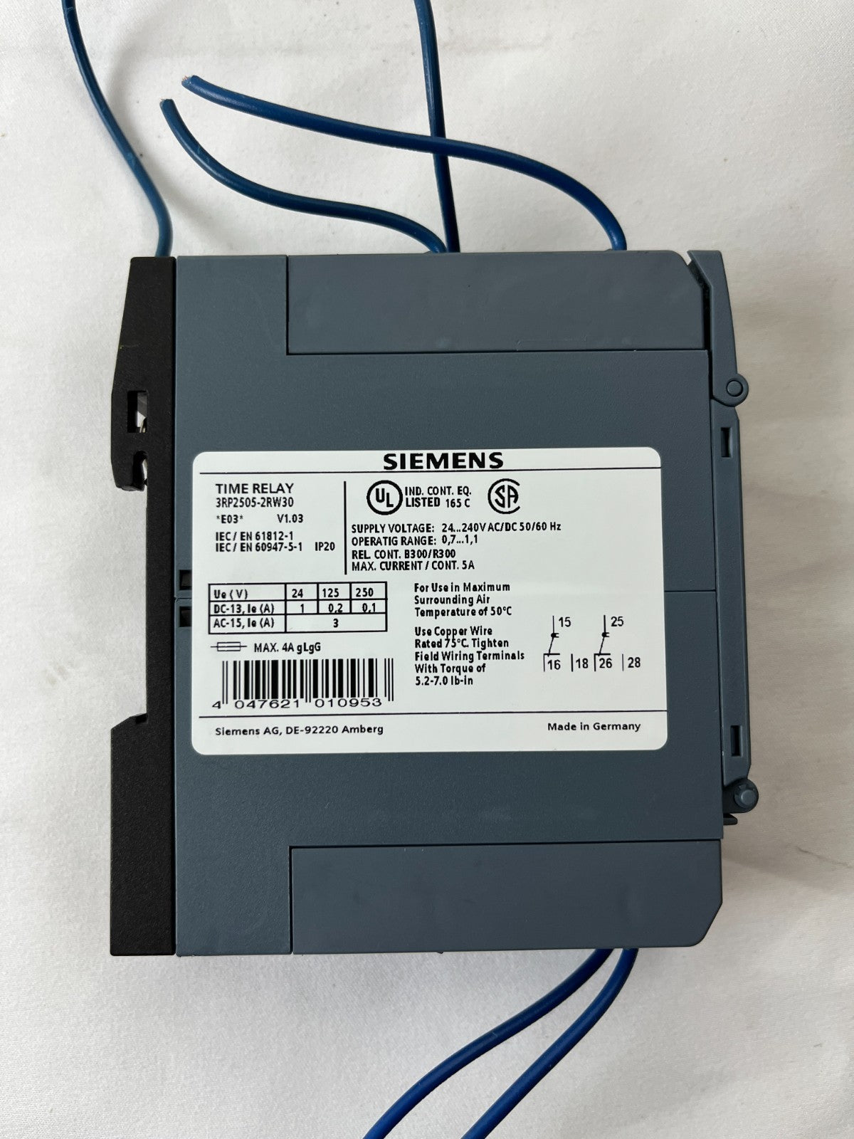 Siemens SIRIUS 3RP2505-2RW30 Multifunction Time Relay 24-240V AC/DC Used Spare