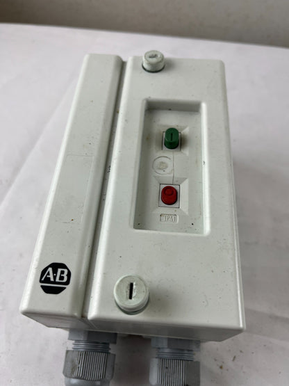 Allen-Bradley 140-MN-0630 Manual Motor Starter 4–6.3A 3-Pole in Enclosure Used