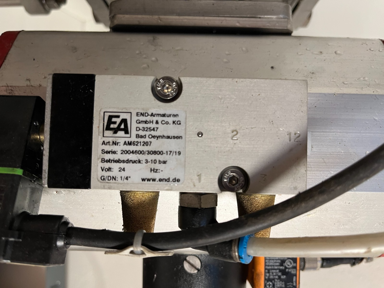 END-Armaturen ZD311567 DN50 Ball Valve Pneumatic Actuator Airtec Solenoid Used