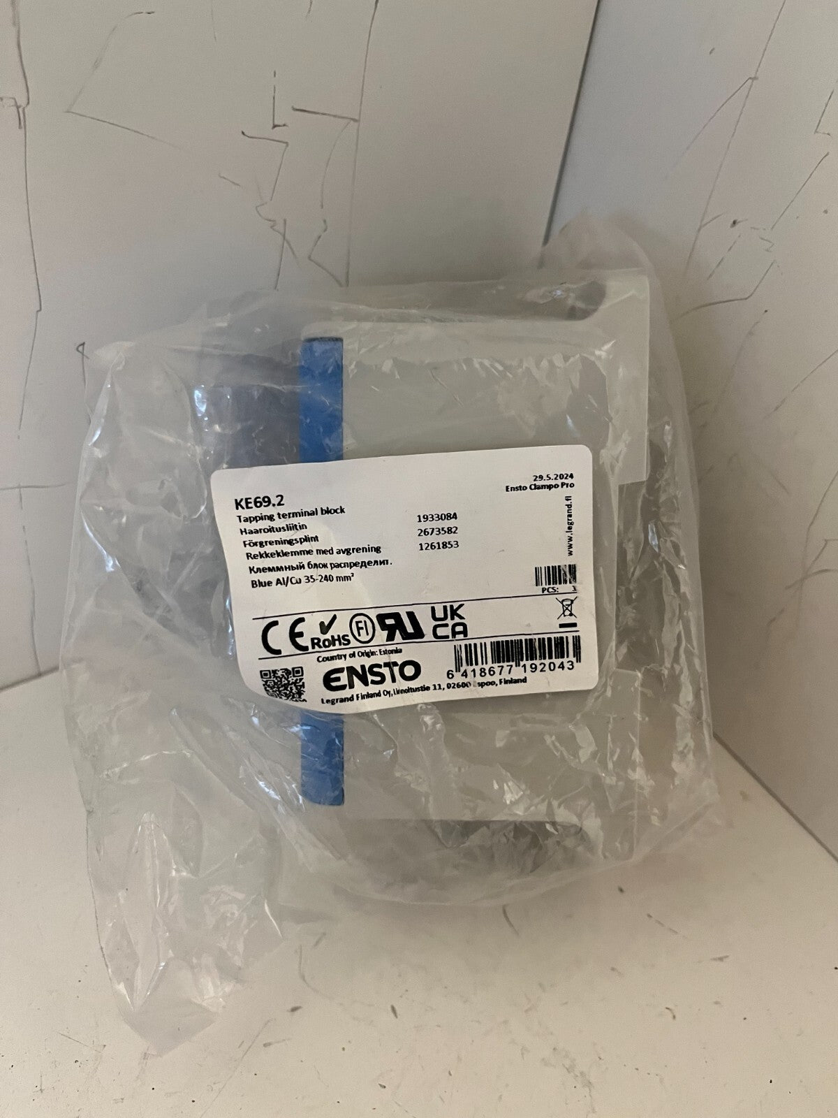 Ensto KE69.2 Tapping Terminal Block - New in box - Unused, Factory Sealed