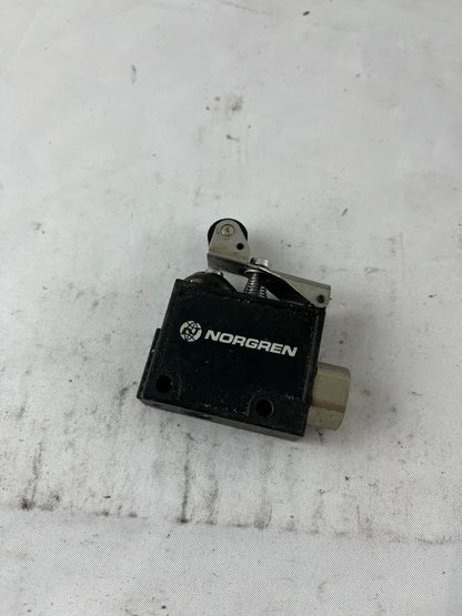 Norgren M/21/25 Pneumatic Roller Lever Valve G1/8 3/2 Bleed Actuated 2.7–10 bar
