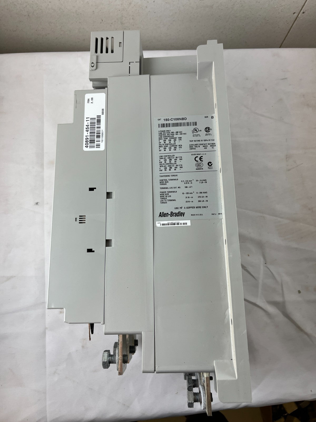 Allen-Bradley 150-C108NBD SMC-3 Soft Starter 3-phase 108A 200–480V 100–240V