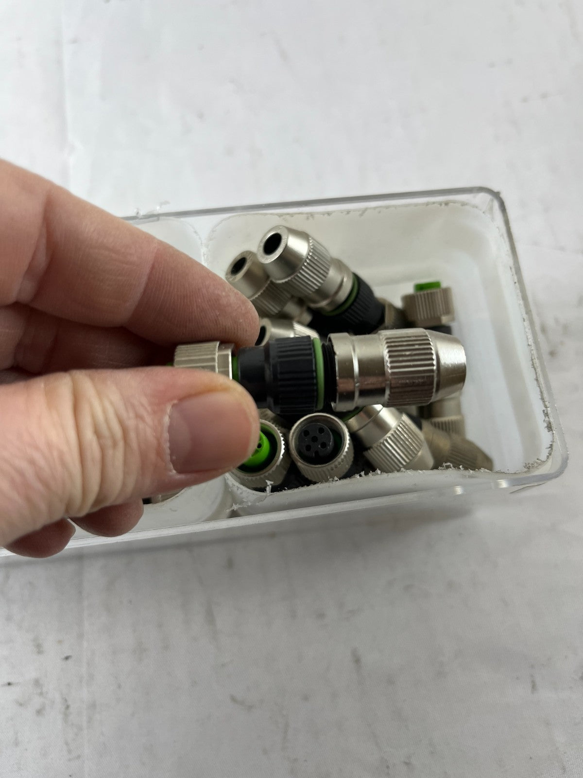 M12 Field Wireable Connectors 4 & 5 Pin Angled Bundle Used Spare Parts