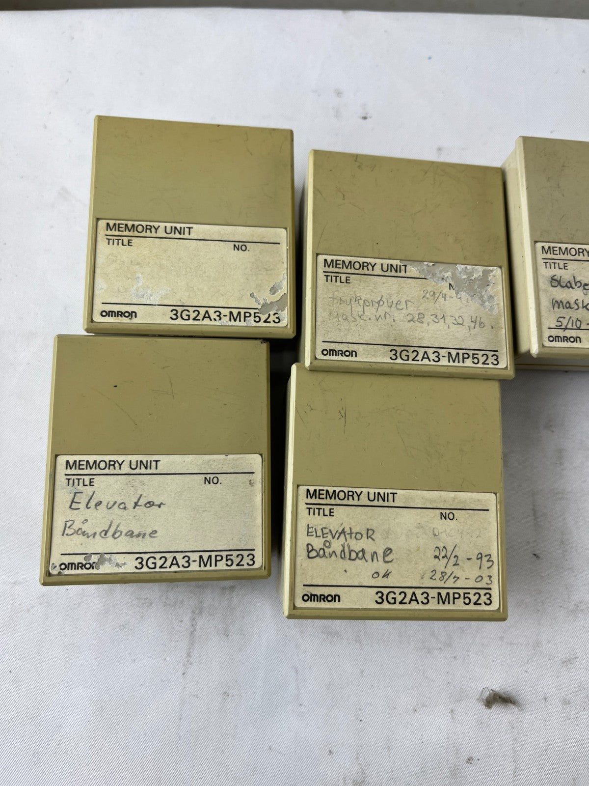Omron 3G2A3-MP523 Memory Unit Lot of 5 PLC Modules Used Spare Units