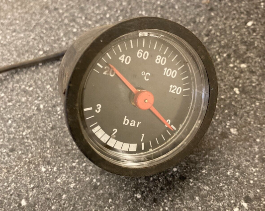 Junkers Bosch Boiler Pressure and Temperature Gauge PN: 8717208027 ZR/ZSR/ZWR