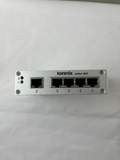 Korenix JetNet 2005 Industrial 5-Port Fast Ethernet Switch DIN Rail 10/100 Mbp