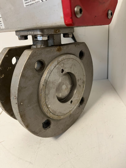 END-Armaturen DN50 Pneumatic Ball Valve Stainless Steel PTFE PN40 Double Acting