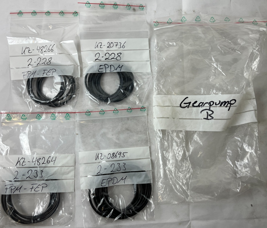 Industrial Pump Gasket Seal Lot EPDM FPM-FEP O-Rings Mixed Sizes New 4pcs